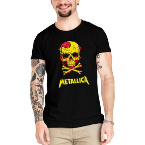 Camiseta Masculina Caveira Metallica - Clube Rock - P-MASC-015-PT - P - Preta -