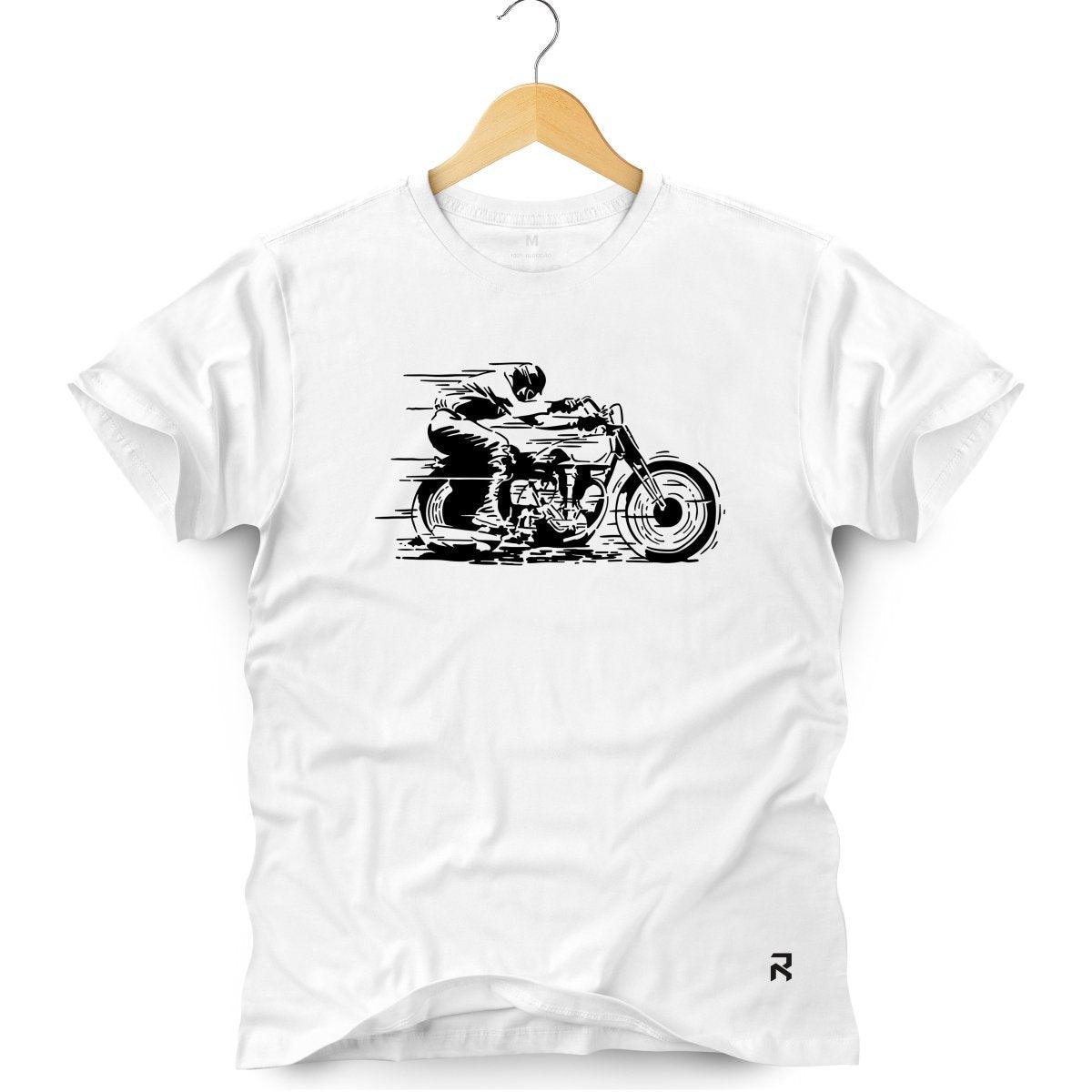 Camiseta Masculina Moto Veloz Harley - Clube Rock - P-MASC-062-BC - P - Branca -