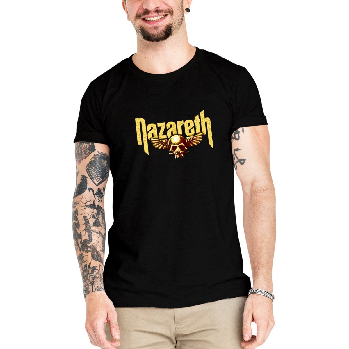 Camiseta Masculina Nazareth - Clube Rock - P-MASC-065-BC - P - Branca -