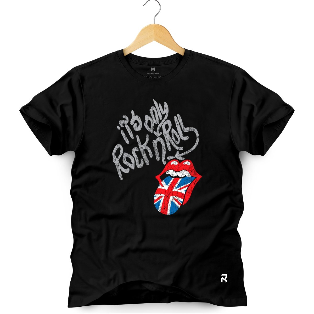 Camiseta Masculina Rolling Stones Only - Clube Rock - P - Preta -