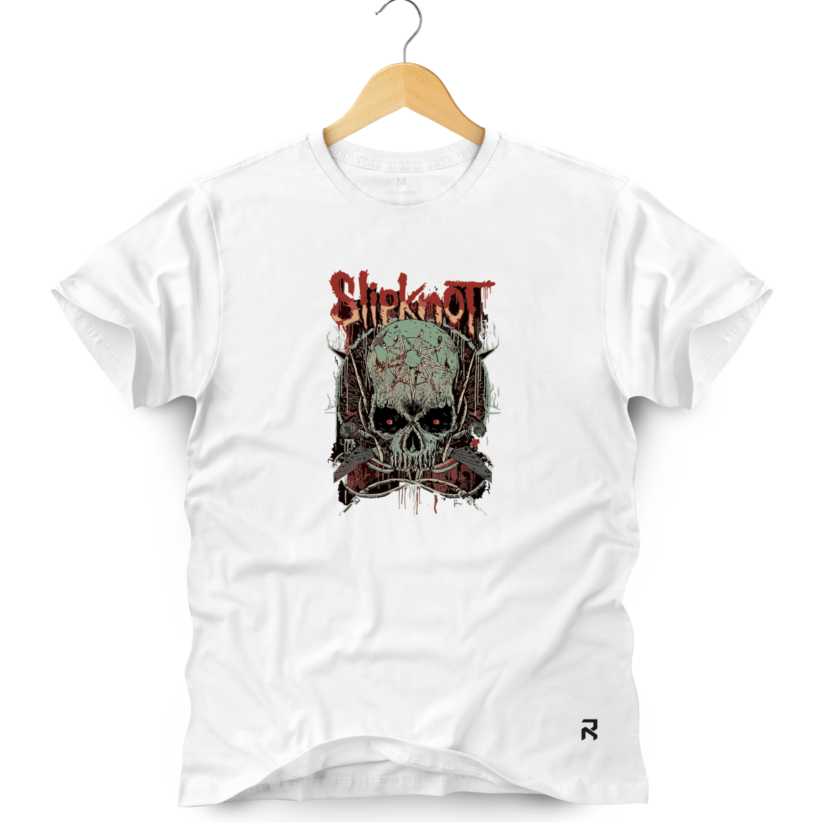 Camiseta Masculina Slipknot - Clube Rock - P-MASC-081-BC - P - Branca -