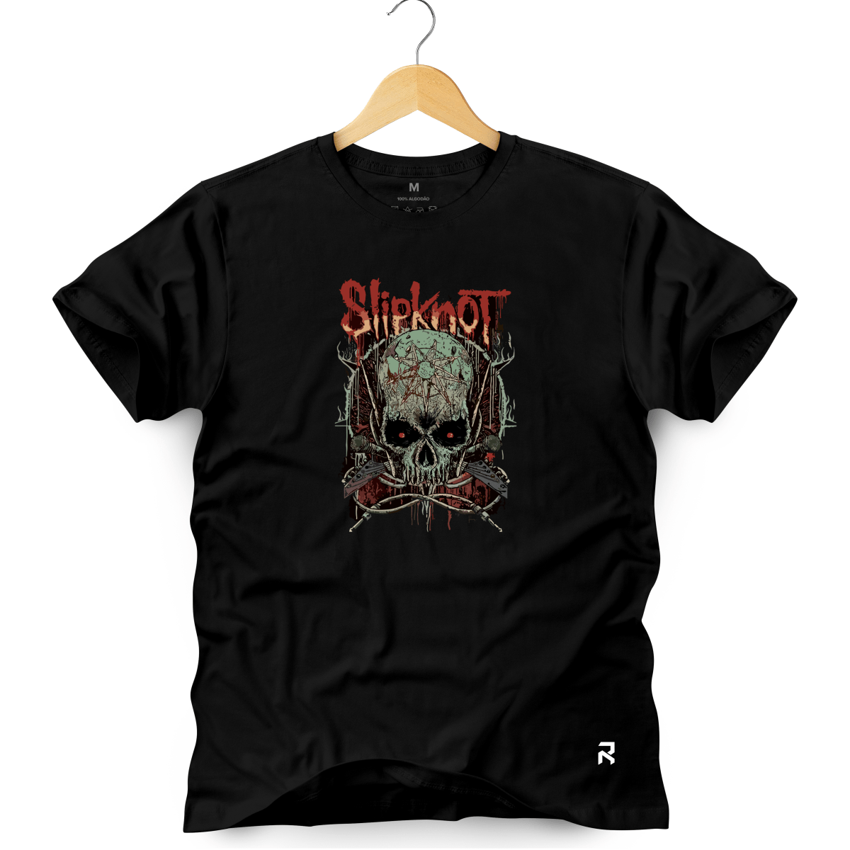 Camiseta Masculina Slipknot - Clube Rock - P-MASC-081-PT - P - Preta -