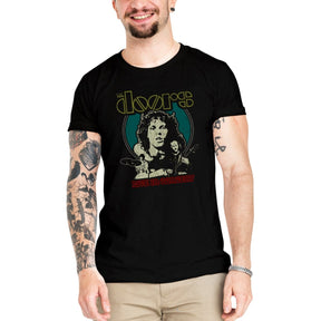 Camiseta Masculina The Doors Live - Clube Rock - P - Preta -